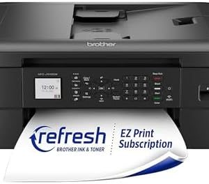 Brother MFC-J1012DW Wireless Colour Inkjet All-in-One Printer with Mobile Device and Duplex Printing, for Home Office and Personal Use, Refresh Subscription Ready