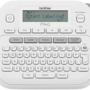 Brother P-Touch PTD220 Home/Office Everyday Label Maker | Prints TZe Label Tapes up to ~1/2 inch White