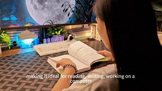 Double Head LED Desk Lamp with Remote Control for Home Office 24W Brightest Computer Desk Light for Workbench Drafting Architect Study Reading with Anti-Glare Cover - Image 7